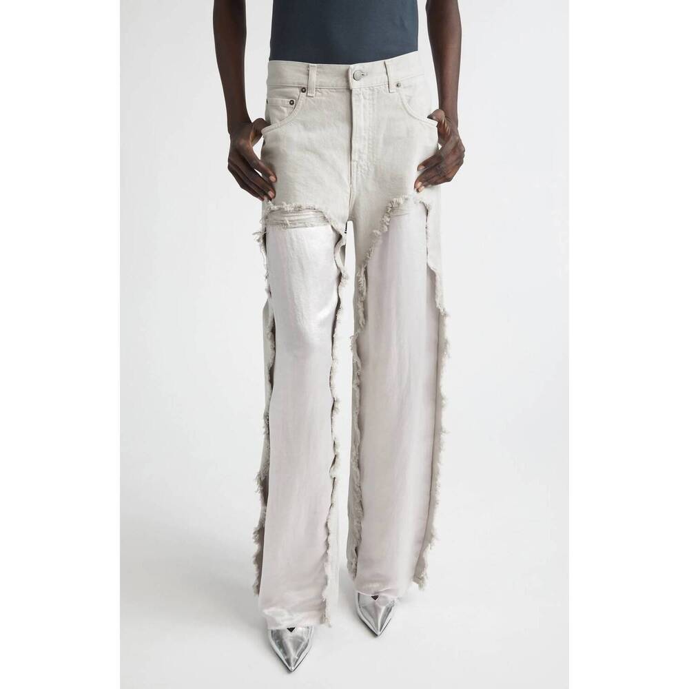 NEW HAIKURE bonnie satin bull jean in ice grey